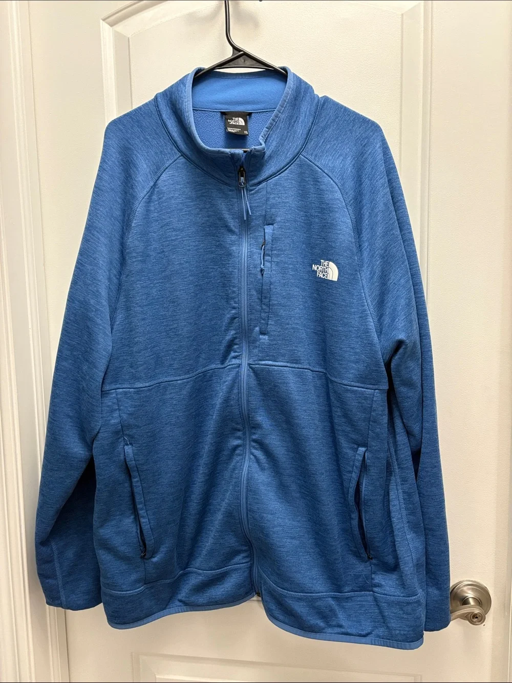 The North Face Men’s XXL Heather Blue Full Zip Performance Fleece Jacket